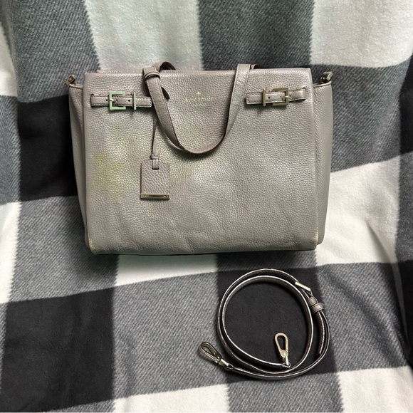 kate spade Handbags - Kate Spade Project Gray Leather Tote Bag